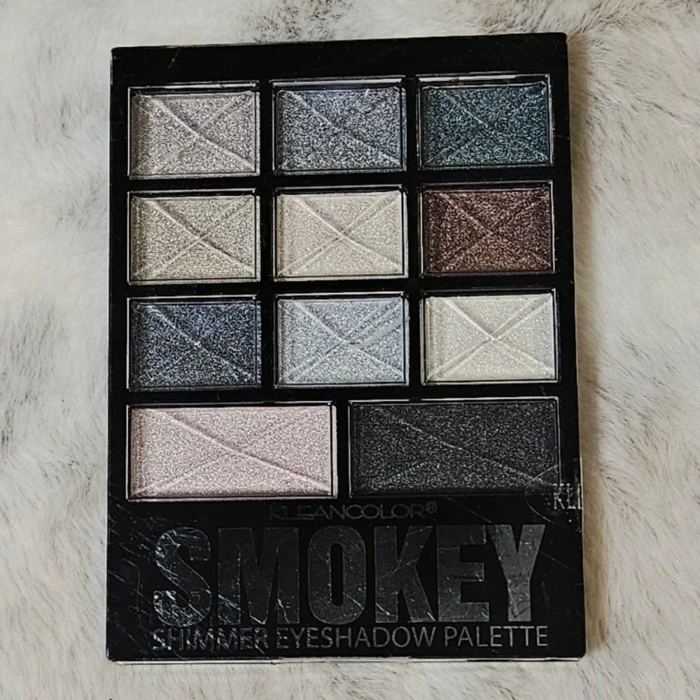 KleanColor Multicolor Smokey Shimmer Eyeshadow Palette Goth Grunge Metallic
